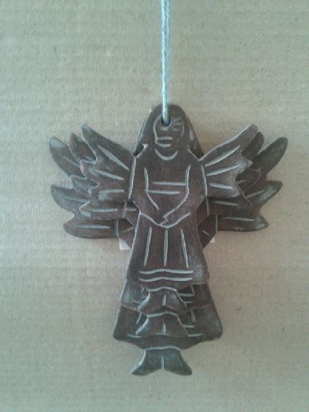 Polished Wooden Christmas Angel, for Interior Decor, Gifting, Style : Antique