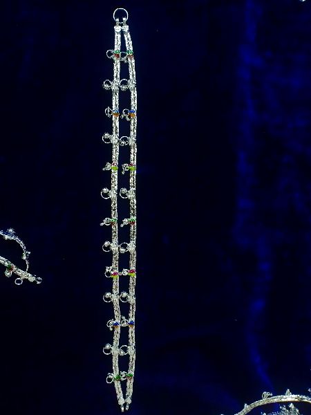 Polished designer silver anklets, Occasion : Casual Wear, Part Wear, Weeding Wear