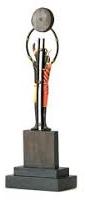 Customized Aluminium Iron Traible Couple Trophy, for Award Ceremony, Pattern : Dotted, Plain