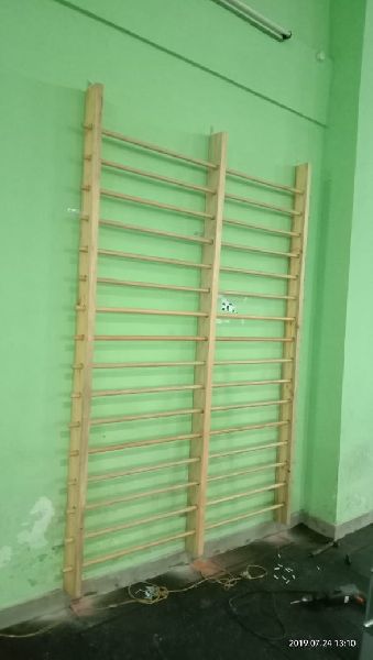 Wooden Wall Bar, for Hospital, Color : Brown