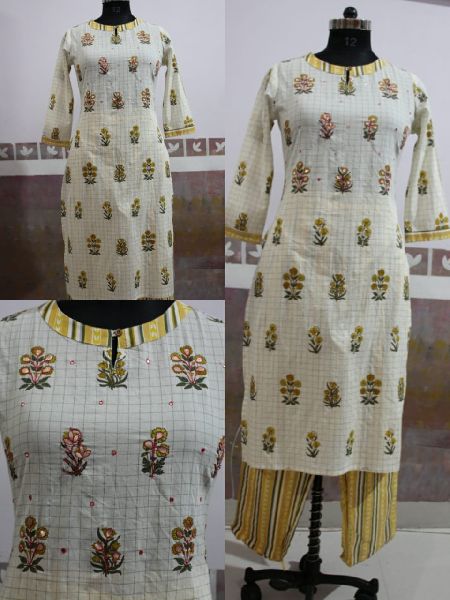 cotton gota patti kurti