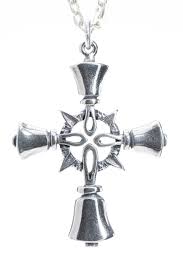 Non Polished Aluminium Bell Cross Pendant, Occasion : Casual Wear, Part Wear, Weeding Wear