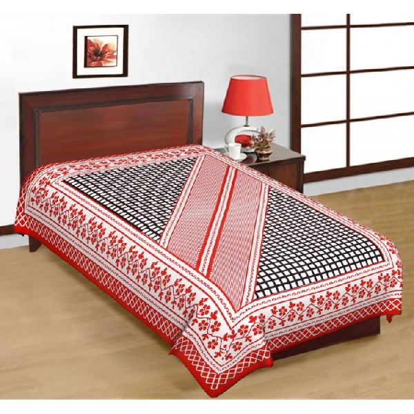 Cotton Jaipuri Print Single Bedsheet