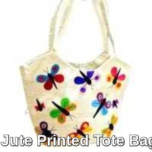 Jute Printed Tote Bag
