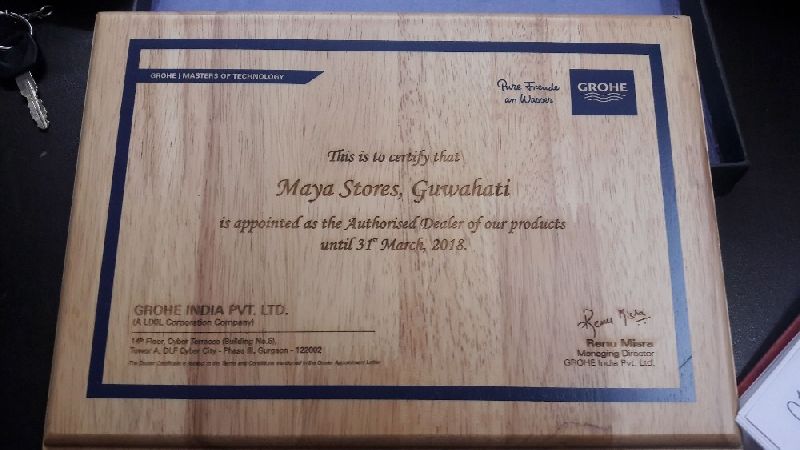 Creatick Wooden Award Certificates, Style : Customize