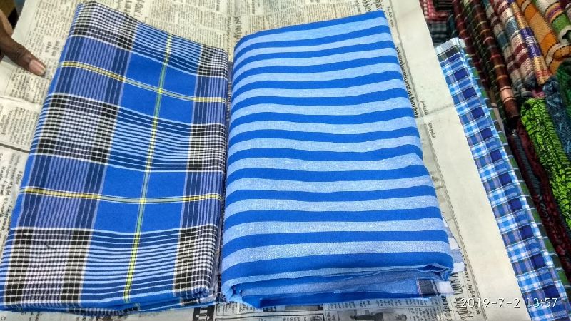 Checked Cotton Lungi, Feature : Easily Washable