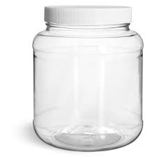 Glass Plastic Jars, for Canned Food, Cookie, Loose Powder, Pickle, Skin Care Cream, Plastic Type : PET