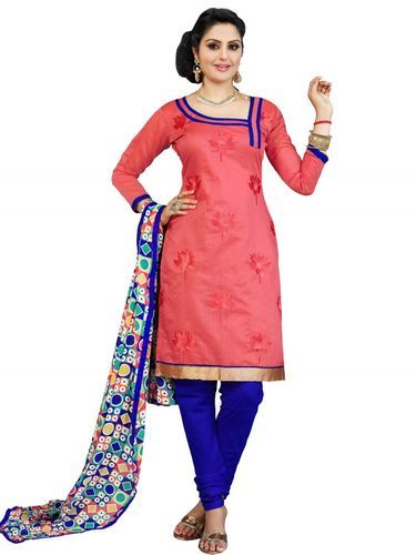 Embroidered Ladies Cotton Suit Material, Occasion : Casual wear