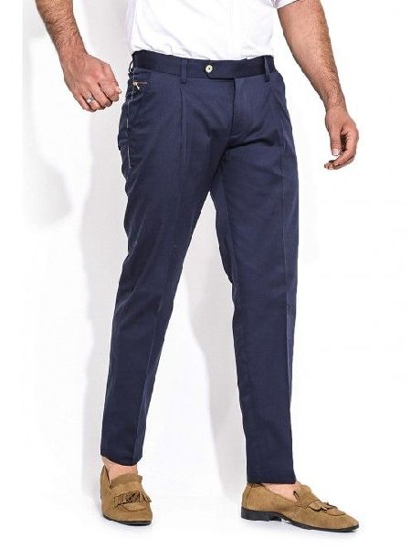 Cotton Mens Casual Trouser, for Quick Dry, Pattern : Plain