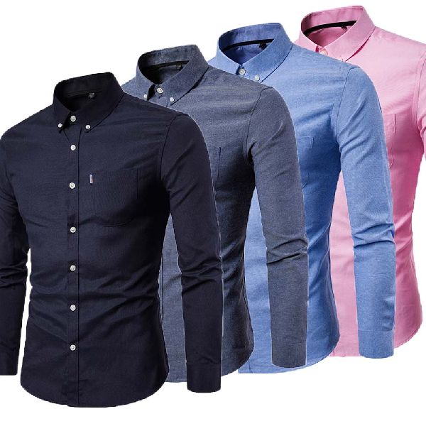 Mens Formal Shirts, for Breathable, Pattern : Plain