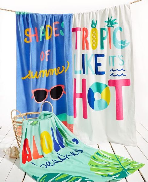 Cotton Beach Towels, Size : 40x40cm, 70*140cm, 75*33cm