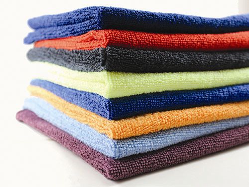 Rectangle Microfiber Cleaning Towels, for Bathroom, Home, Hotel, Style : Plain, Twill