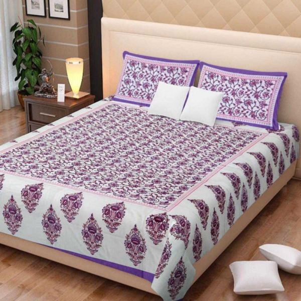 Printed Cotton Double BedSheets, Feature : Anti-Wrinkle
