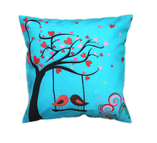 Square Cotton Printed Cushion Covers, for Bed, Sofa, Feature : Soft