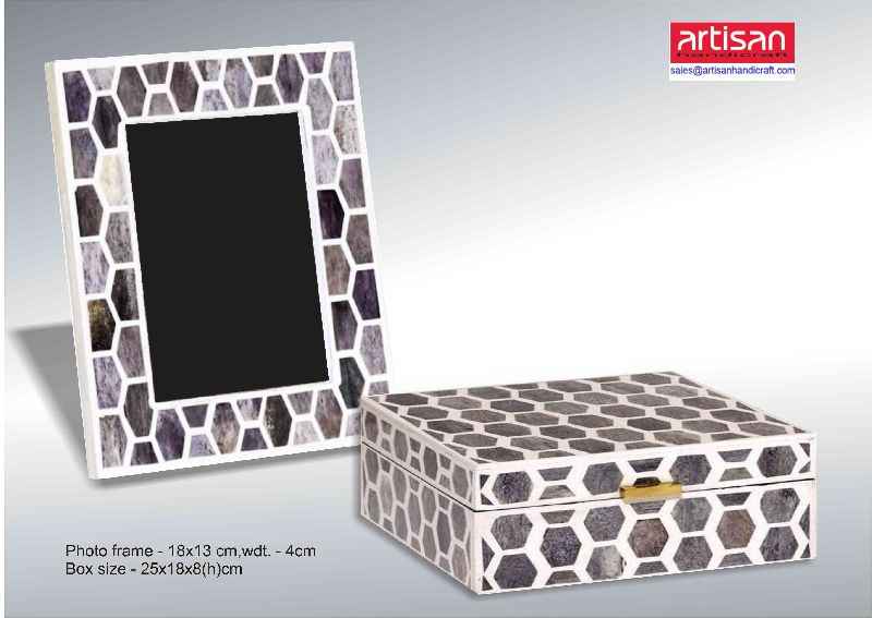 HORN HOME Polished photo frames and Box, for Elegant Design, Pattern : handmade
