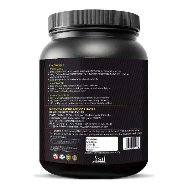 PRE WORKOUT 500 gms ORANGE FLAVOUR, Type Protein Supplements