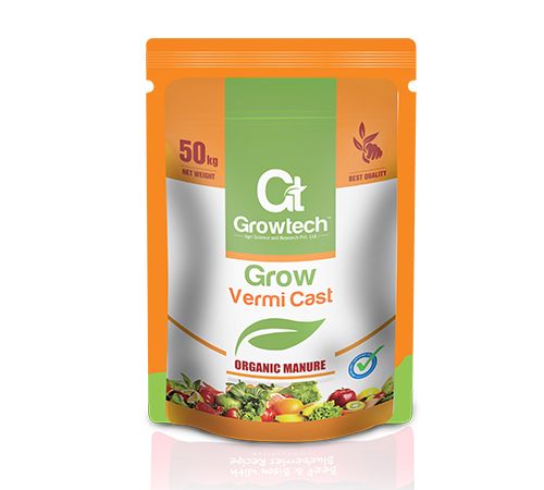 Grow Vermi Cast Organic Manure, For Agriculture, Purity : 99%