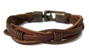 Round Non Polished Leather Bracelets, for Hand Accessories, Pattern : Plain, Printed