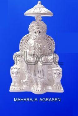 999 Silver Maharaja Agrasen Statue