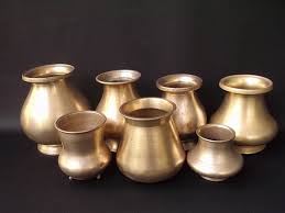 Non Polished Brass Pot, for Pooja, Serving, Feature : Elegant Design, Fine Finish, Rust Proof, User Friendly