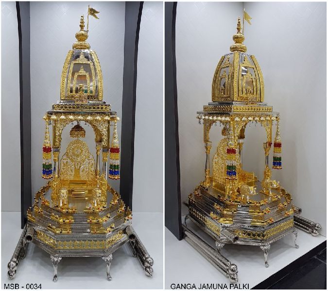 Ganga Jamuna Palki, Color : Golden