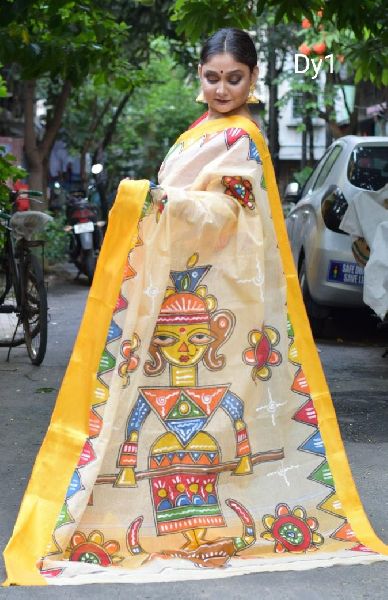 Festive Vigorous Durga Handpaint Kerala Cotton Saree famous for their exquisite designs