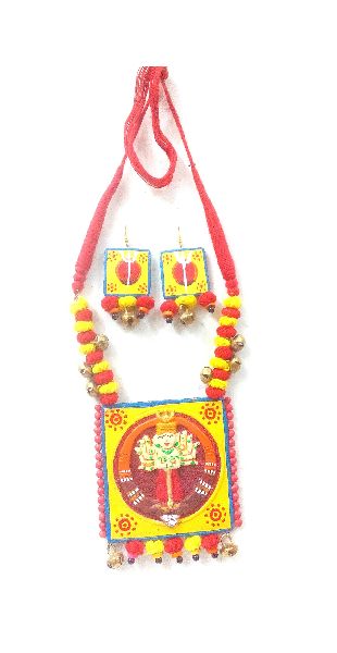 Festive Wonderful Terracotta Durga Necklace sets could be worn on any outfit