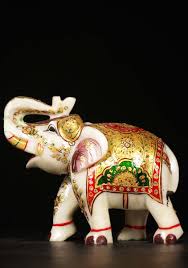 Marble Elephants Statue