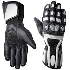 Dotted Goat Leather bike gloves, Size : M