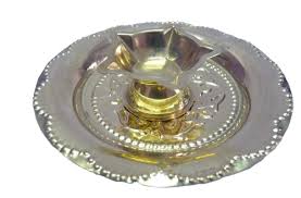 Five Face Diya with Plate, for Home Decor, Pooja