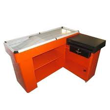 Non Polished Aluminium Cash Counter Table, for Hospital, Hotel, Office, Reception, Feature : Attractive Designs
