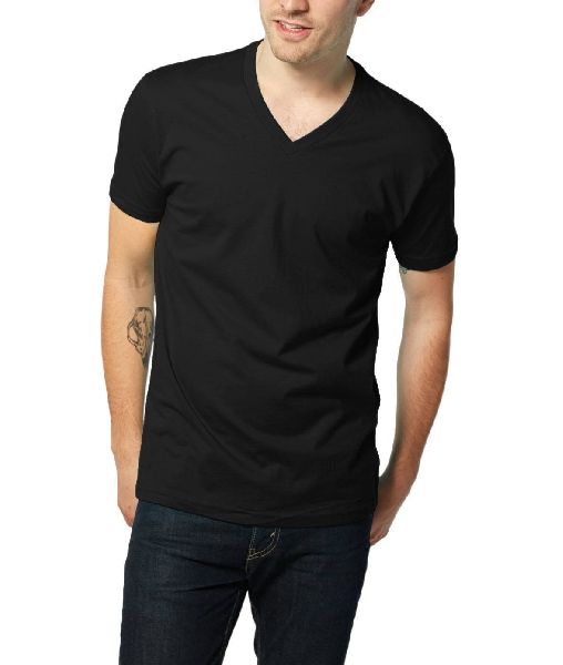 Plain Cotton Mens V Neck T-shirts, Occasion : Casual Wear