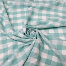 Checkered Poplin Woven Fabric, Color : Green
