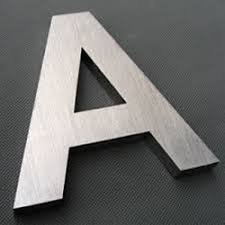 Non Polished Stainless Steel Letter, for Industrial, Residential, Pattern : Plain