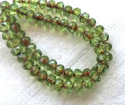 Non Polished Crystal Peridot Roundel beads, for Clothing, Garments Decoration, Pattern : Plain, Printed
