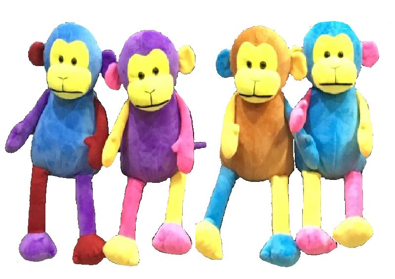 Polyester Multicolor Monkey Toys, for Playing, Feature : Light Weight, Perfect Shape