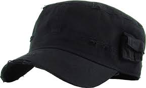 Checked Acrylic Military Cap, Model Number : Common, Round