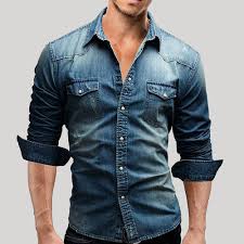 Plain denim Shirts, Size : XL