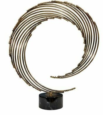 Abstract Gold Wave Iron Sculpture, Style : Antique, Contemporary