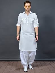 Plain Cotton pathani suit, Size : M