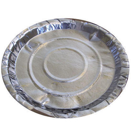 Round Disposable Silver Paper Plate, for Event, Party, Size : Multisizes