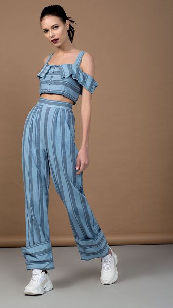 Cotton Strap Crop Top and Pants