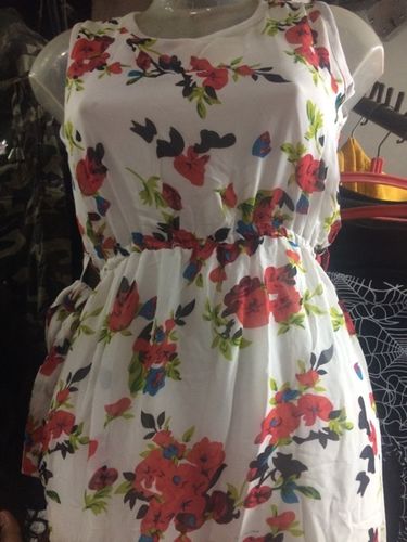 Printed Ladies Midi Dress, Size : XL