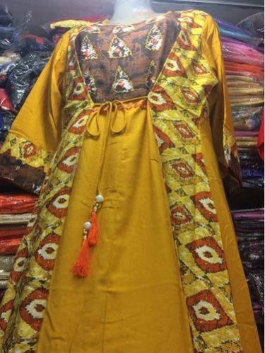 Printed Chiffon Ladies Traditional Kurti, Size : M, XL