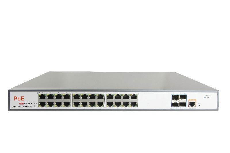 24GE POE Managed Switch with 4ports 10G SFP uplink