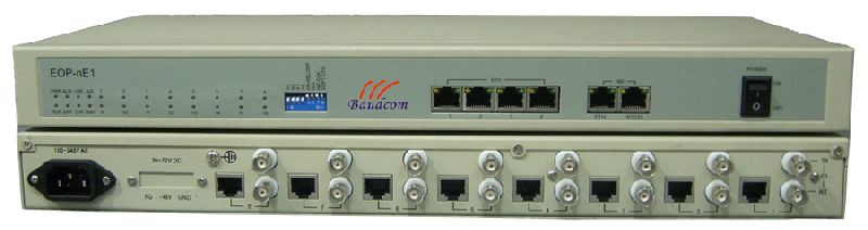 8E1 to 4Ethernet Converter with SNMP and console managment