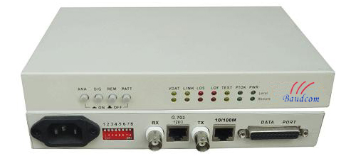 E1 G.703 to V.35 and 10/100BaseT Ethernet converter