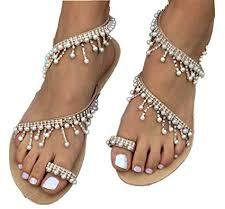 Canvas Beaded Sandals, Size : 5inch, 6inch, 7inch, 8inch, 9inch