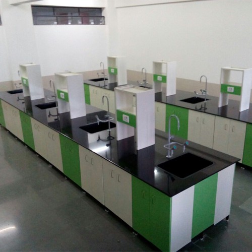Non Polished Alloy Steel Chemistry Lab Table, Feature : Crack Proof, Easy To Assemble, Fine Finishing