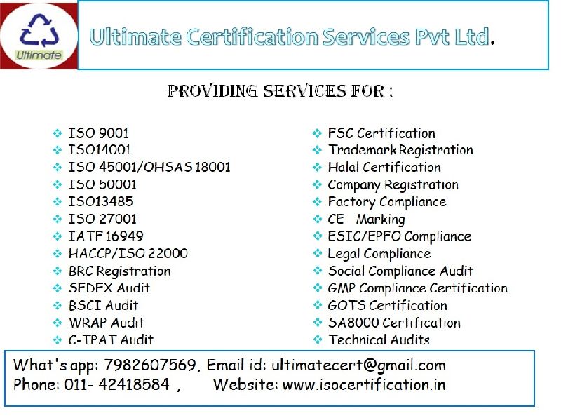 Iso Certification Services in Delhi, Gurugram, Faridabad, Meerut, Noida, Muzzafarnagar, Saharanpur,